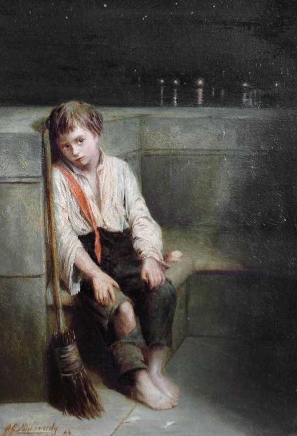 The end of the day 1984 by Augustus Edwin Mulready